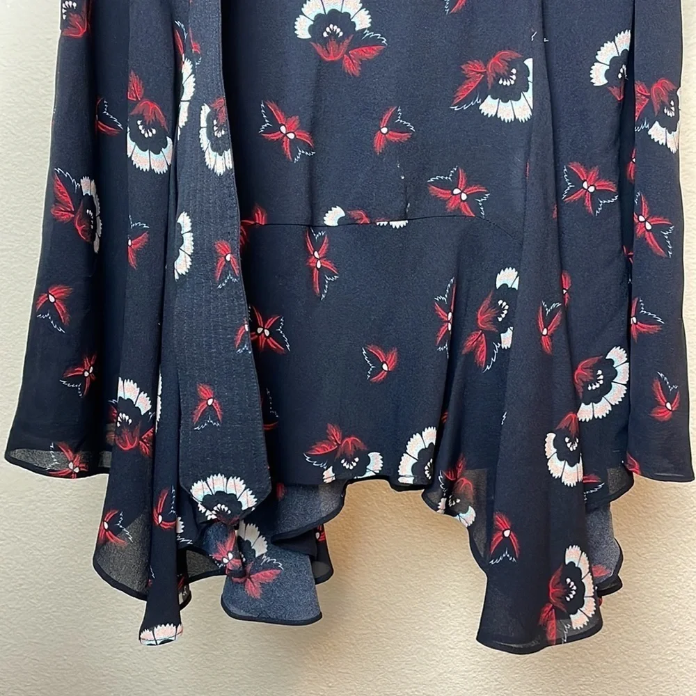 ALC Women’s Daro Silk Godet Style Flouncy Hem Floral Printed Mini Skirt Sz‎ 0